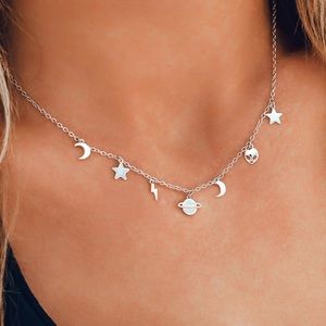 Pura Vida Celestial Charms Silver Choker